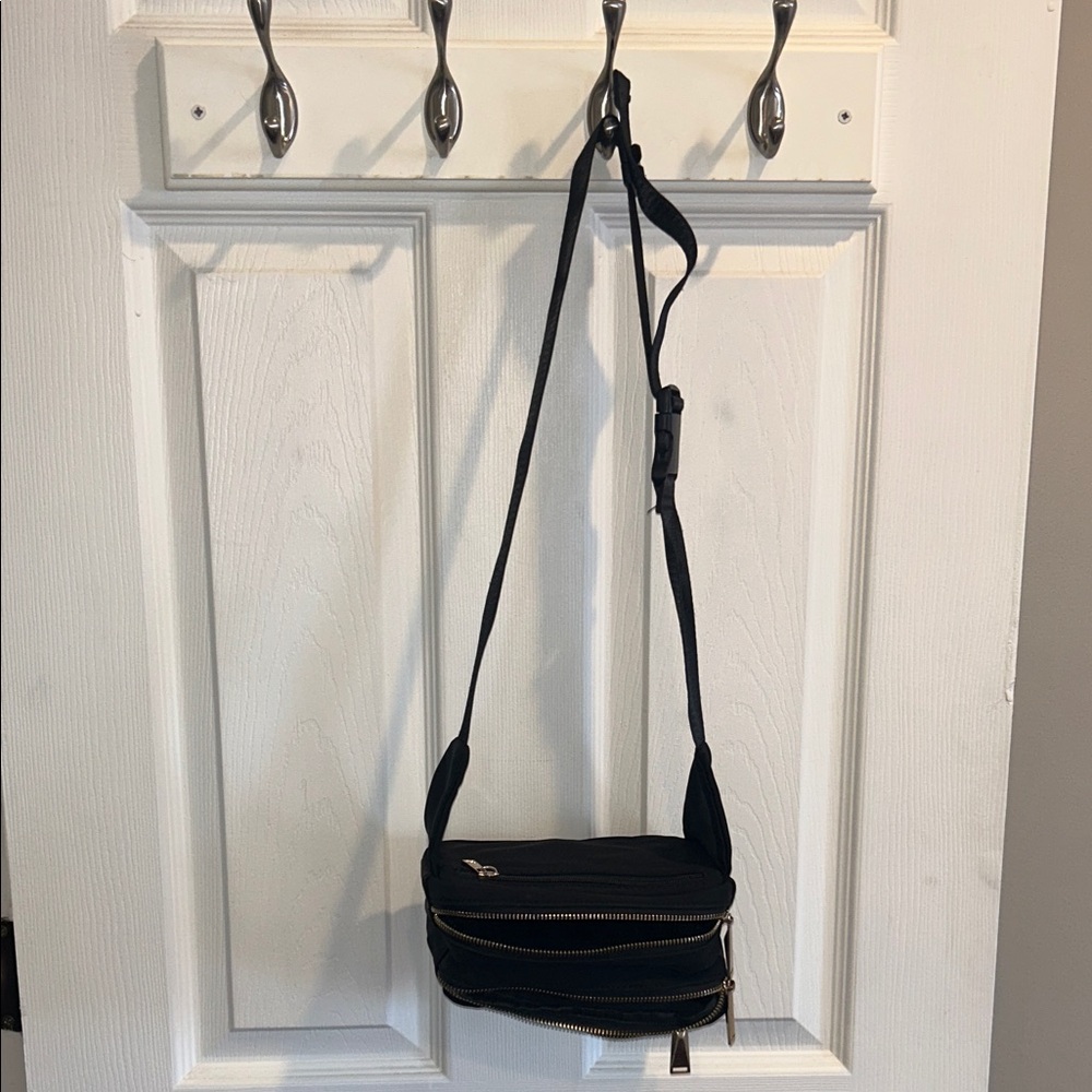 Black Multi-Zip Crossbody/Fanny Pack Bag - Picture 3 of 3